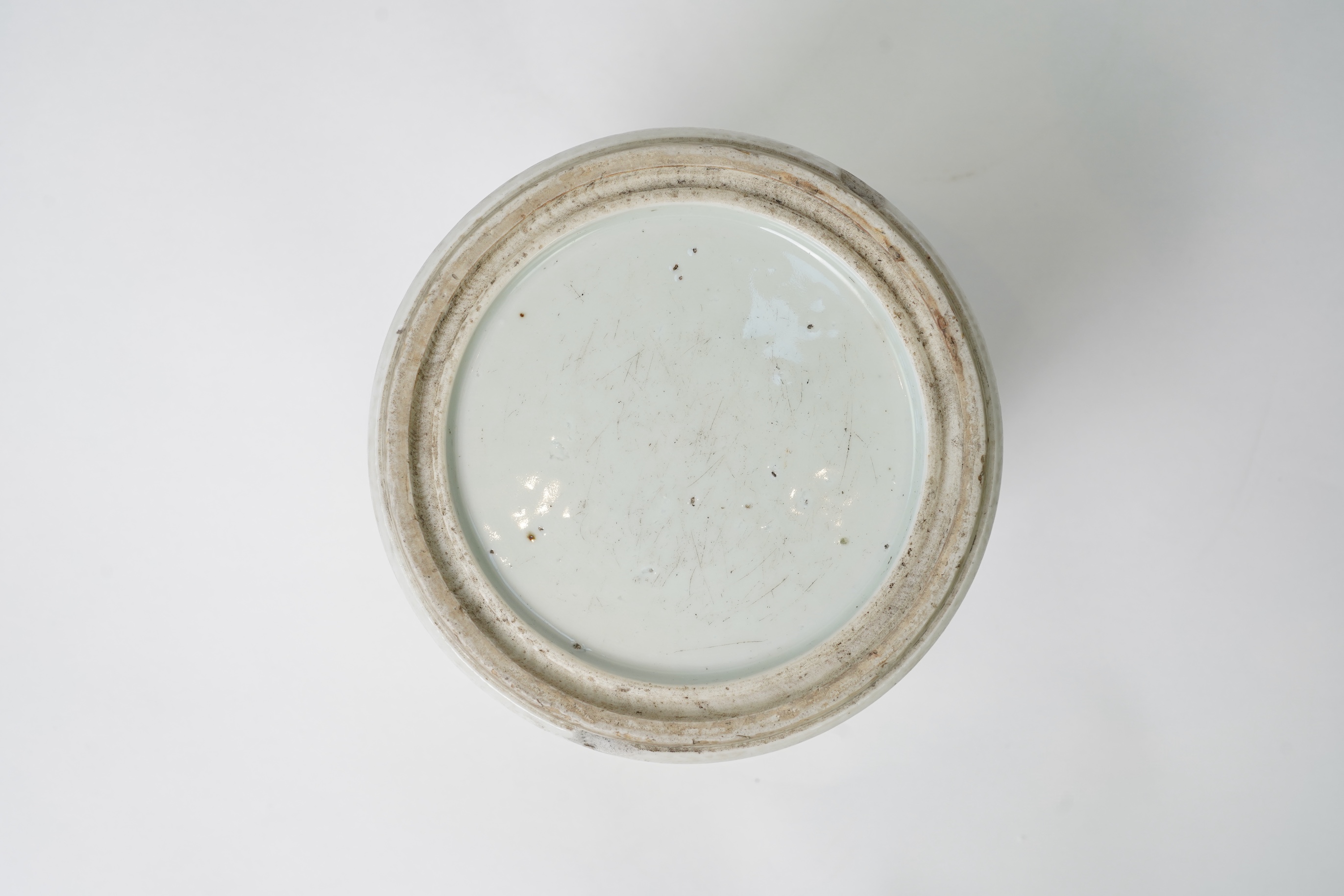 A Chinese blue and white 'ladies' brush pot, possibly Kangxi period